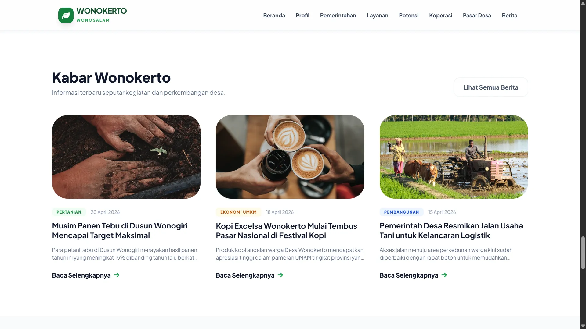 Website Desa Wonokerto